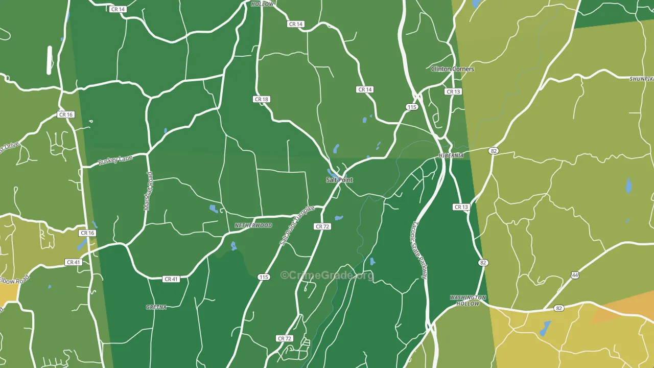 Salt Point, NY Map of Drug-Related Crime Rates