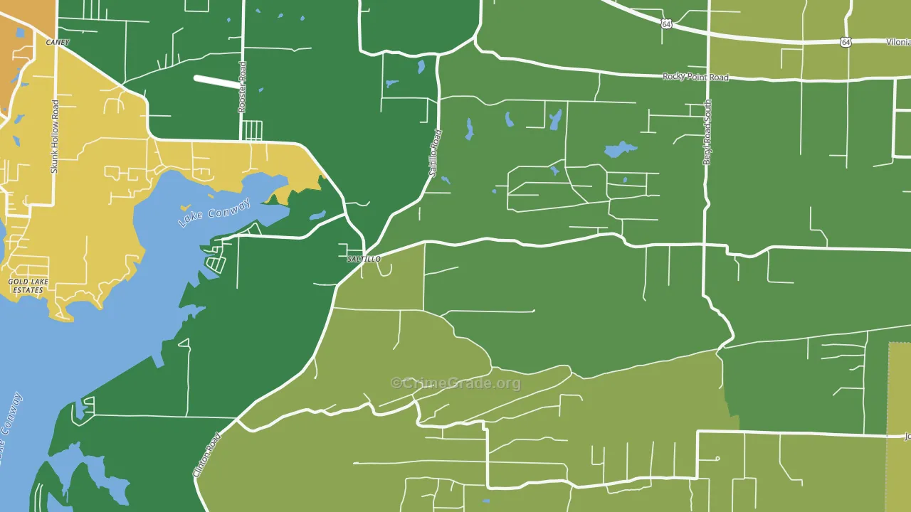 Saltillo, AR Map of Drug-Related Crime Rates