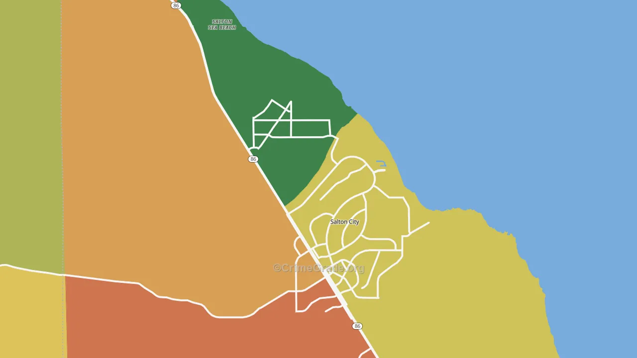 Salton City, CA Map of Drug-Related Crime Rates