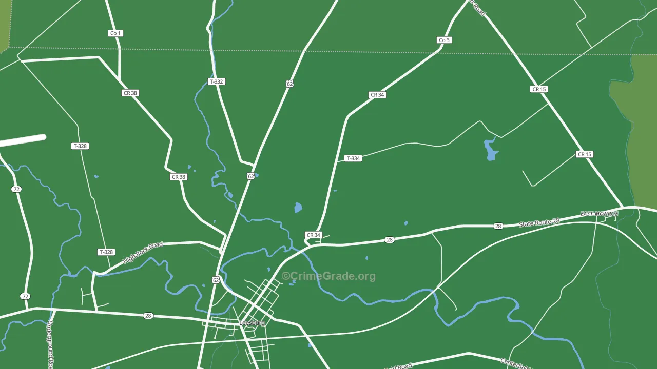 Samantha, OH Map of Drug-Related Crime Rates