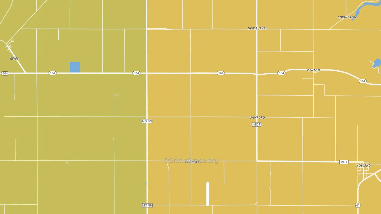 Samford, MO Map of Drug-Related Crime Rates