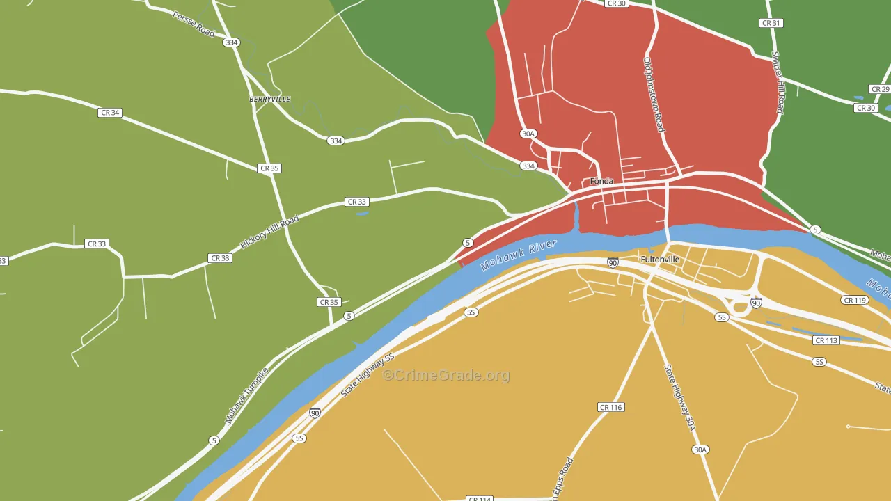 Sammonsville, NY Map of Drug-Related Crime Rates