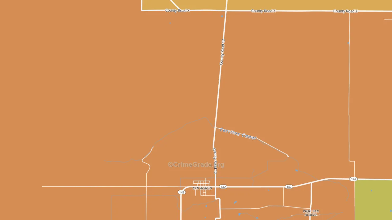 San Acacio, CO Map of Drug-Related Crime Rates