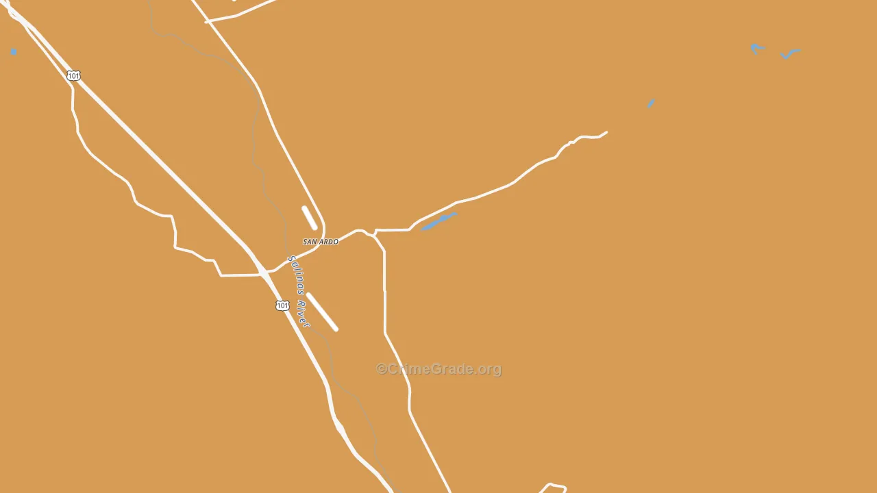 San Ardo, CA Map of Drug-Related Crime Rates