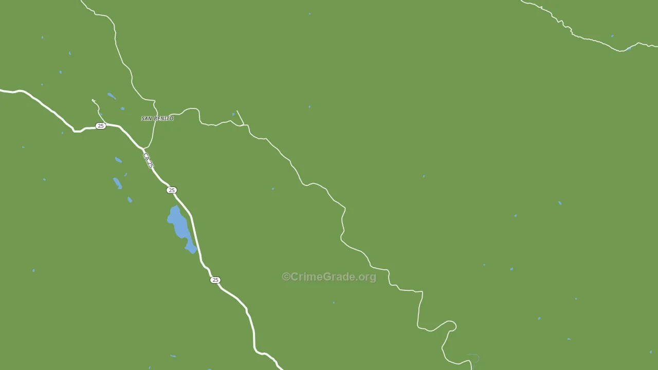 San Benito, CA Map of Drug-Related Crime Rates