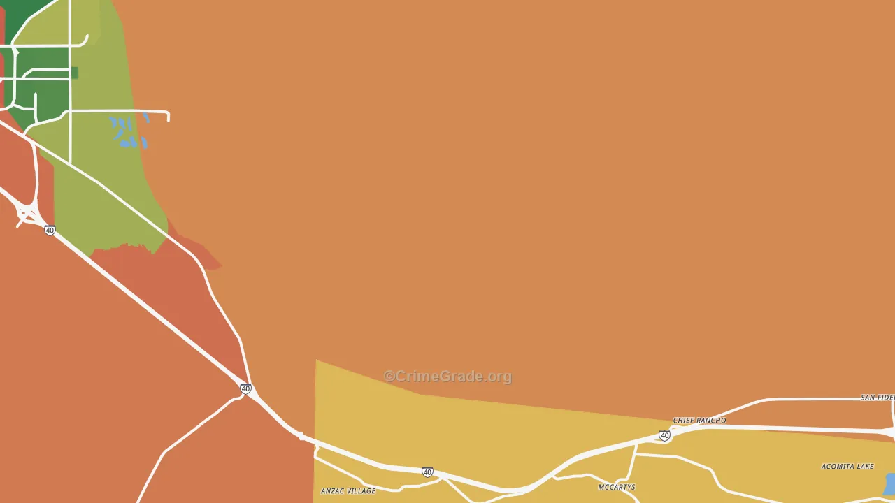 San Fidel, NM Map of Drug-Related Crime Rates