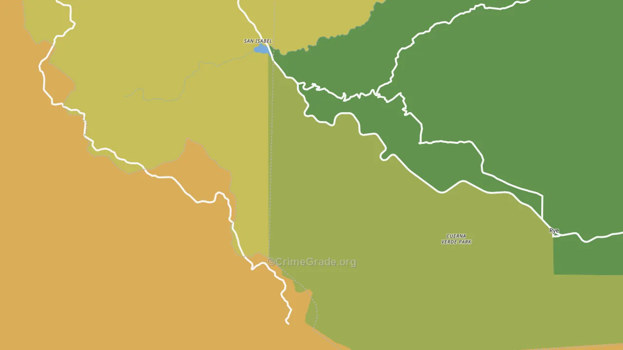San Isabel, CO Map of Drug-Related Crime Rates