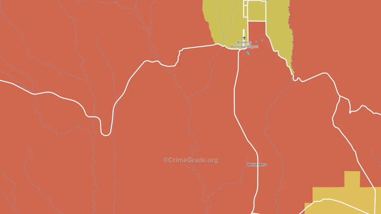 San Juan County, UT Map of Drug-Related Crime Rates