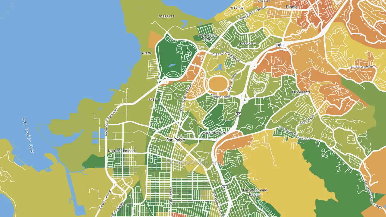 San Pablo, CA Map of Drug-Related Crime Rates