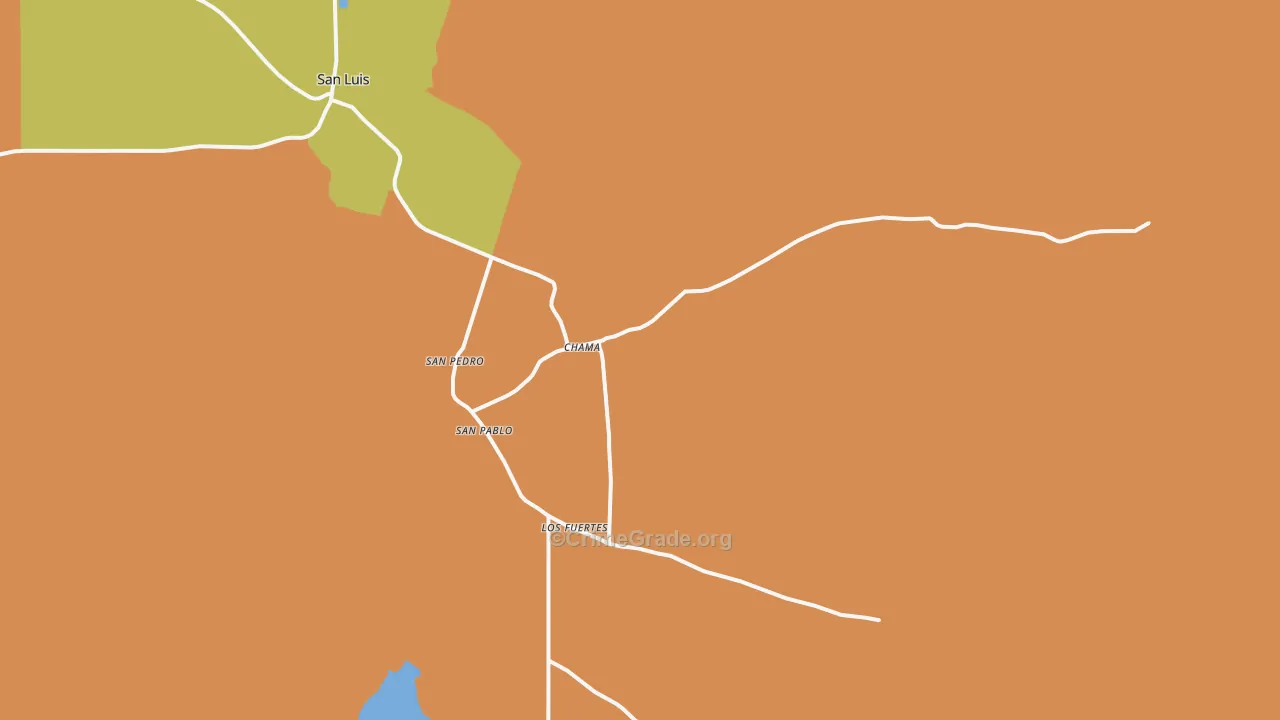 San Pablo, CO Map of Drug-Related Crime Rates