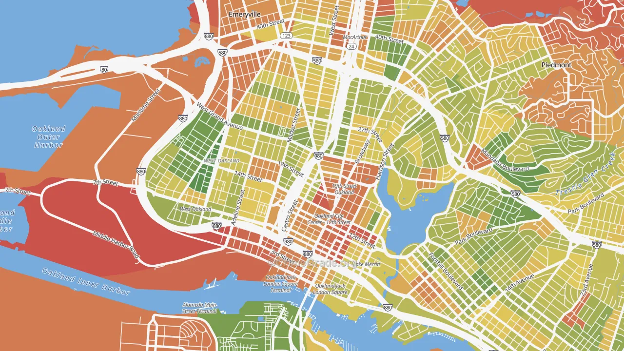 San Pablo Gateway, Oakland, CA Map of Drug-Related Crime Rates