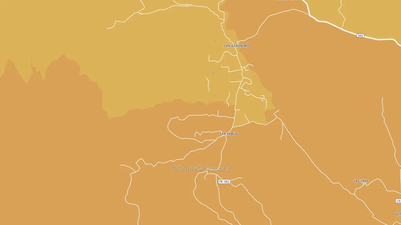 San Pablo, NM Map of Drug-Related Crime Rates