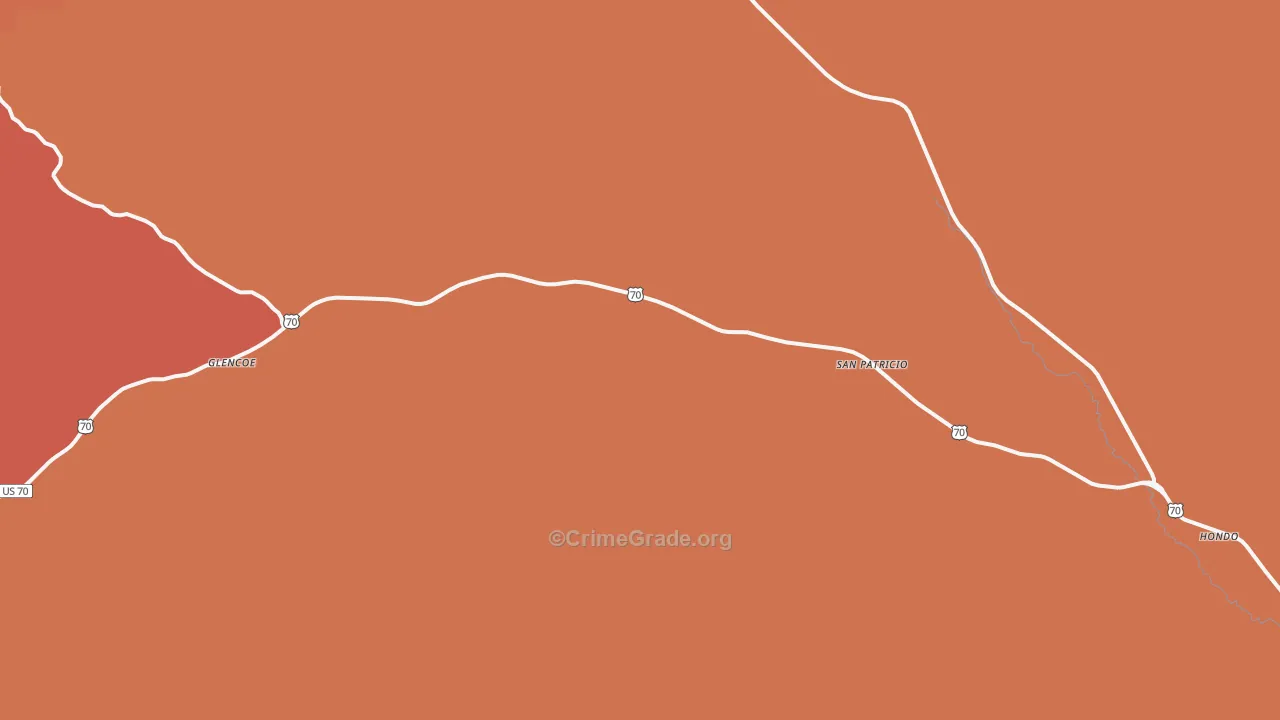San Patricio, NM Map of Drug-Related Crime Rates
