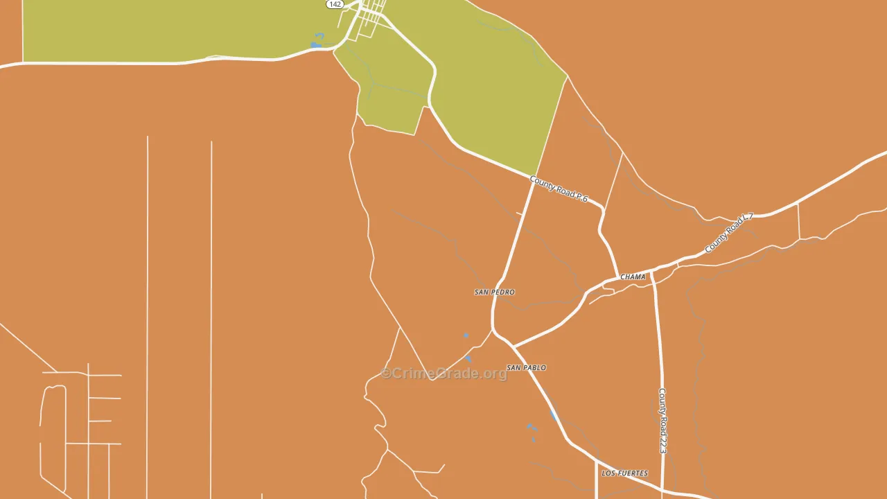 San Pedro, CO Map of Drug-Related Crime Rates