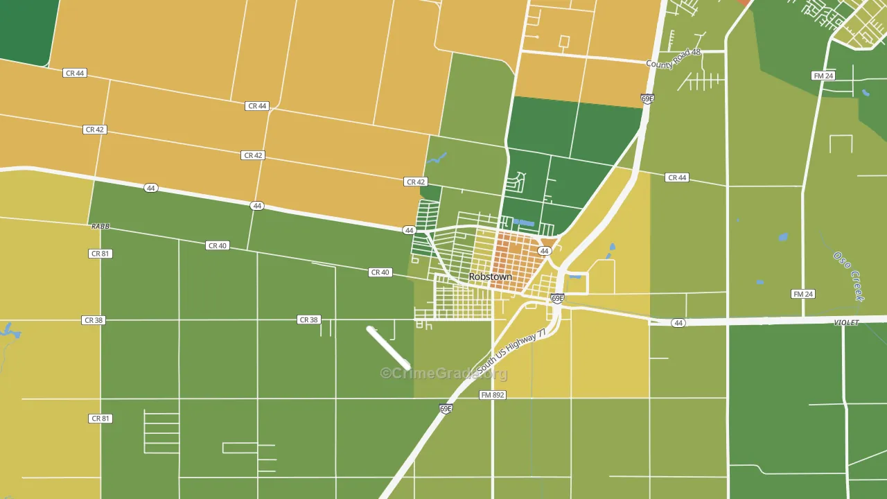 San Pedro, Robstown, TX Map of Drug-Related Crime Rates