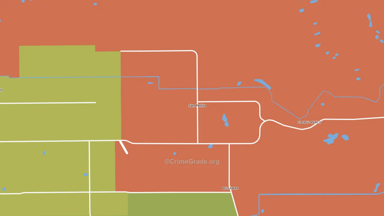 San Perlita, TX Map of Drug-Related Crime Rates