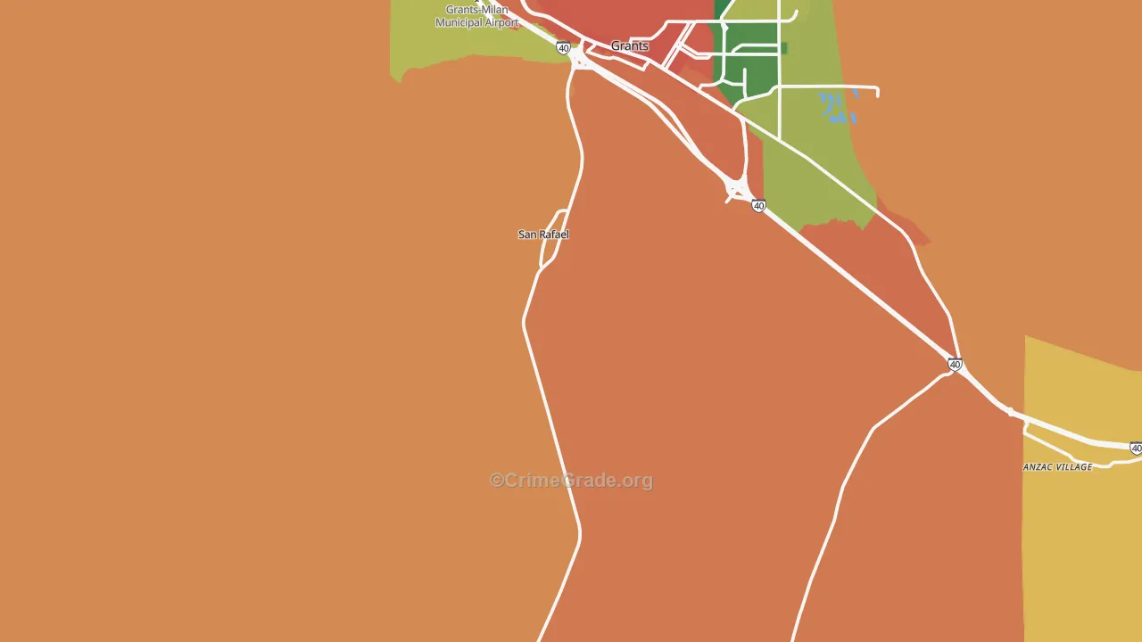 San Rafael, NM Map of Drug-Related Crime Rates