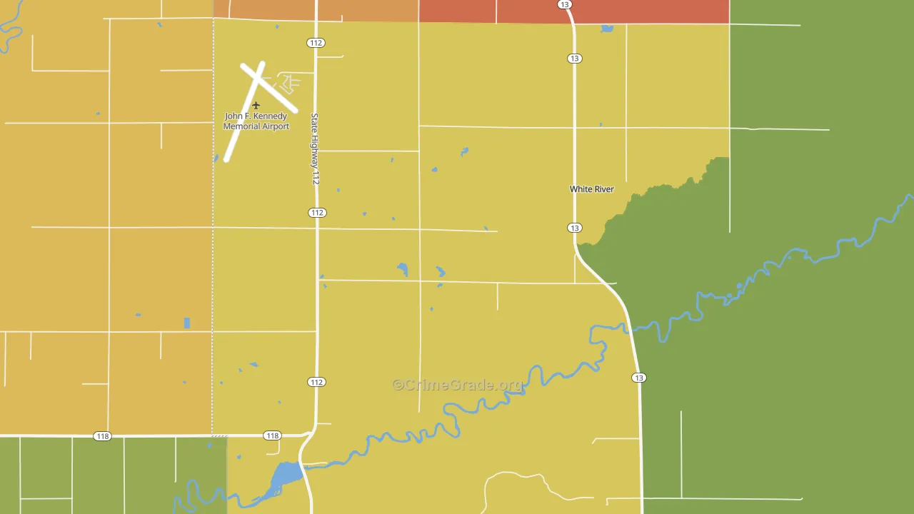 Sanborn, WI Map of Drug-Related Crime Rates
