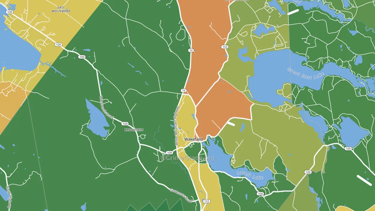 Sanbornville, NH Map of Drug-Related Crime Rates