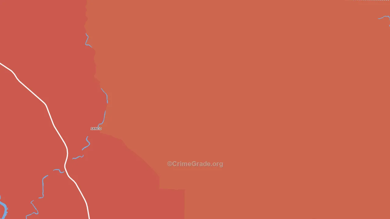 Sanco, TX Map of Drug-Related Crime Rates