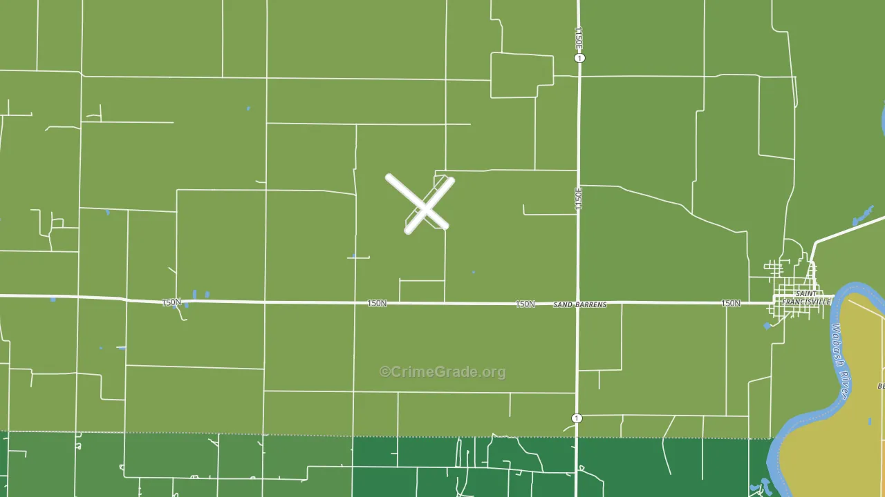 Sand Barrens, IL Map of Drug-Related Crime Rates