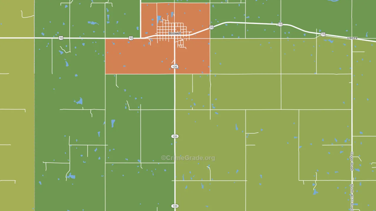 Sand Bluff, OK Map of Drug-Related Crime Rates