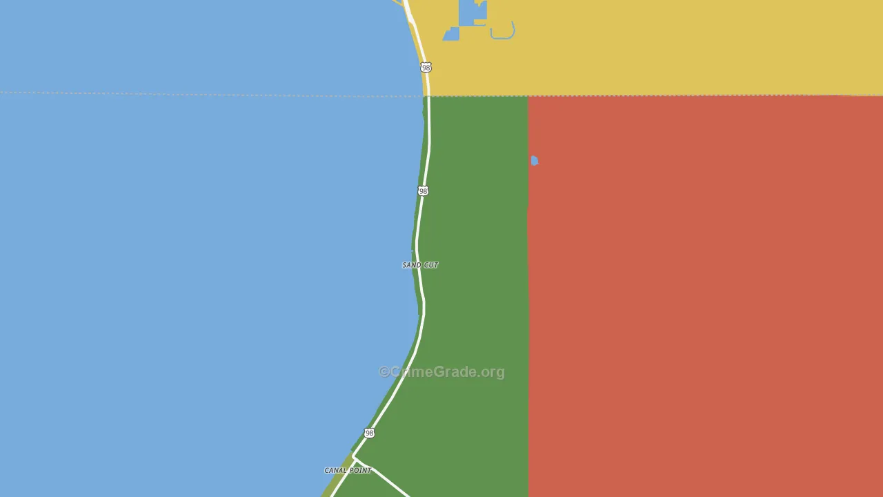 Sand Cut, FL Map of Drug-Related Crime Rates