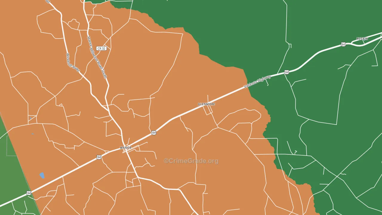 Sand Hill, GA Map of Drug-Related Crime Rates