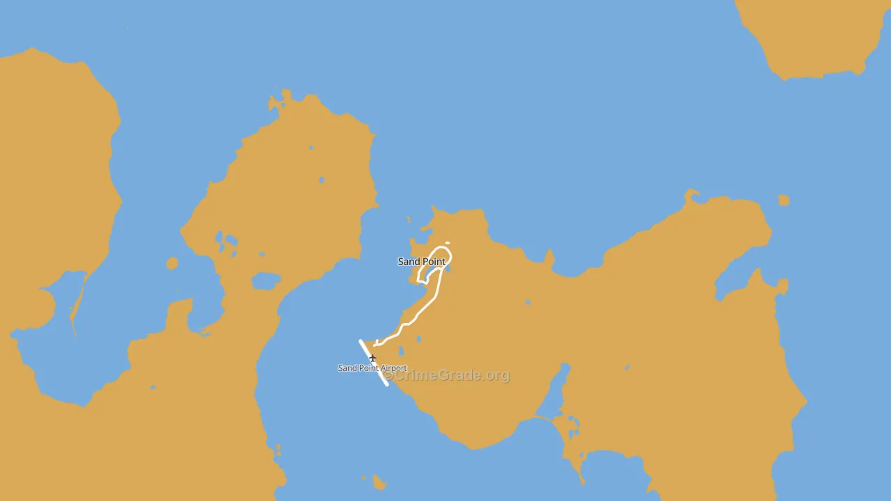 Sand Point, AK Map of Drug-Related Crime Rates