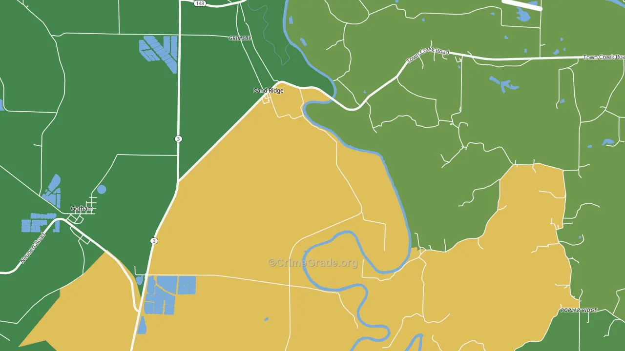 Sand Ridge, IL Map of Drug-Related Crime Rates