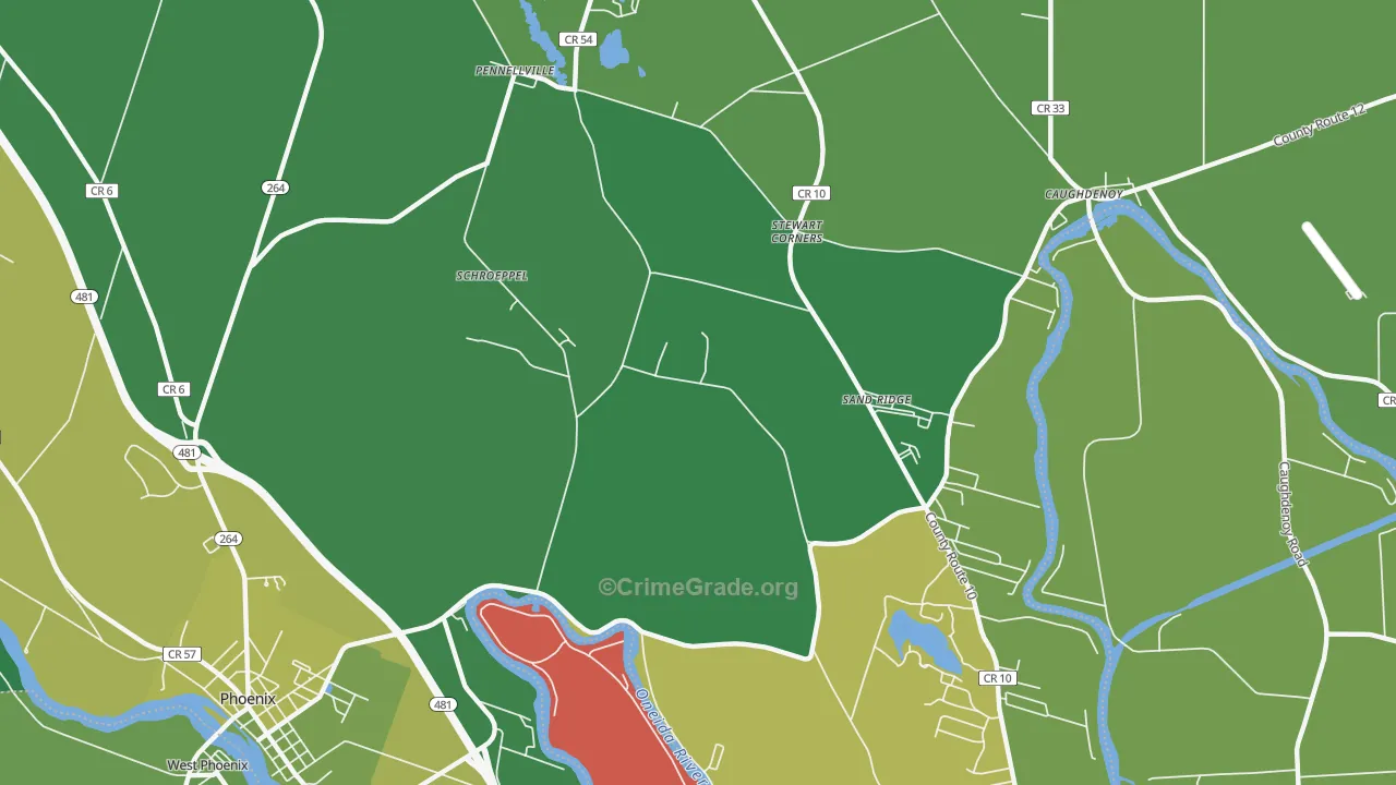 Sand Ridge, NY Map of Drug-Related Crime Rates