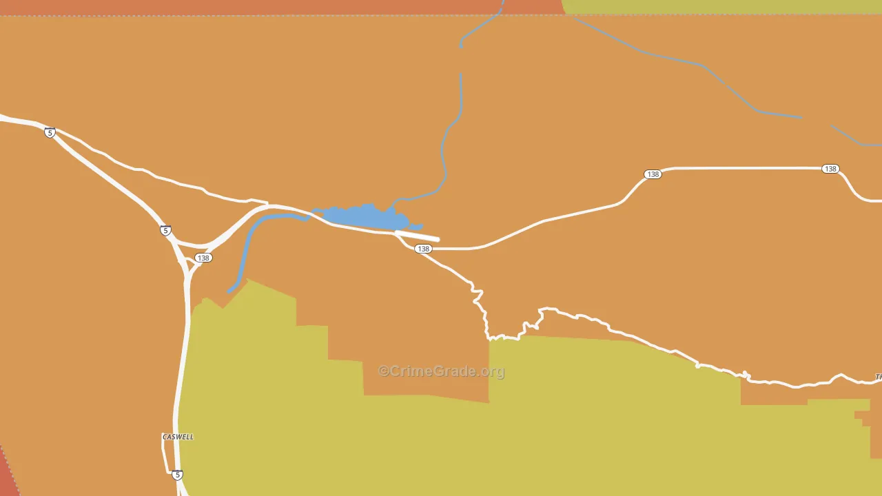 Sandberg, CA Map of Drug-Related Crime Rates