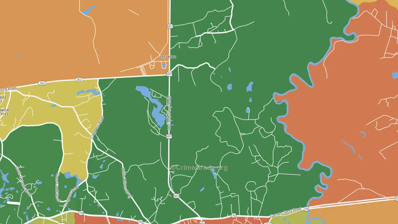 Sanders Corner, SC Map of Drug-Related Crime Rates
