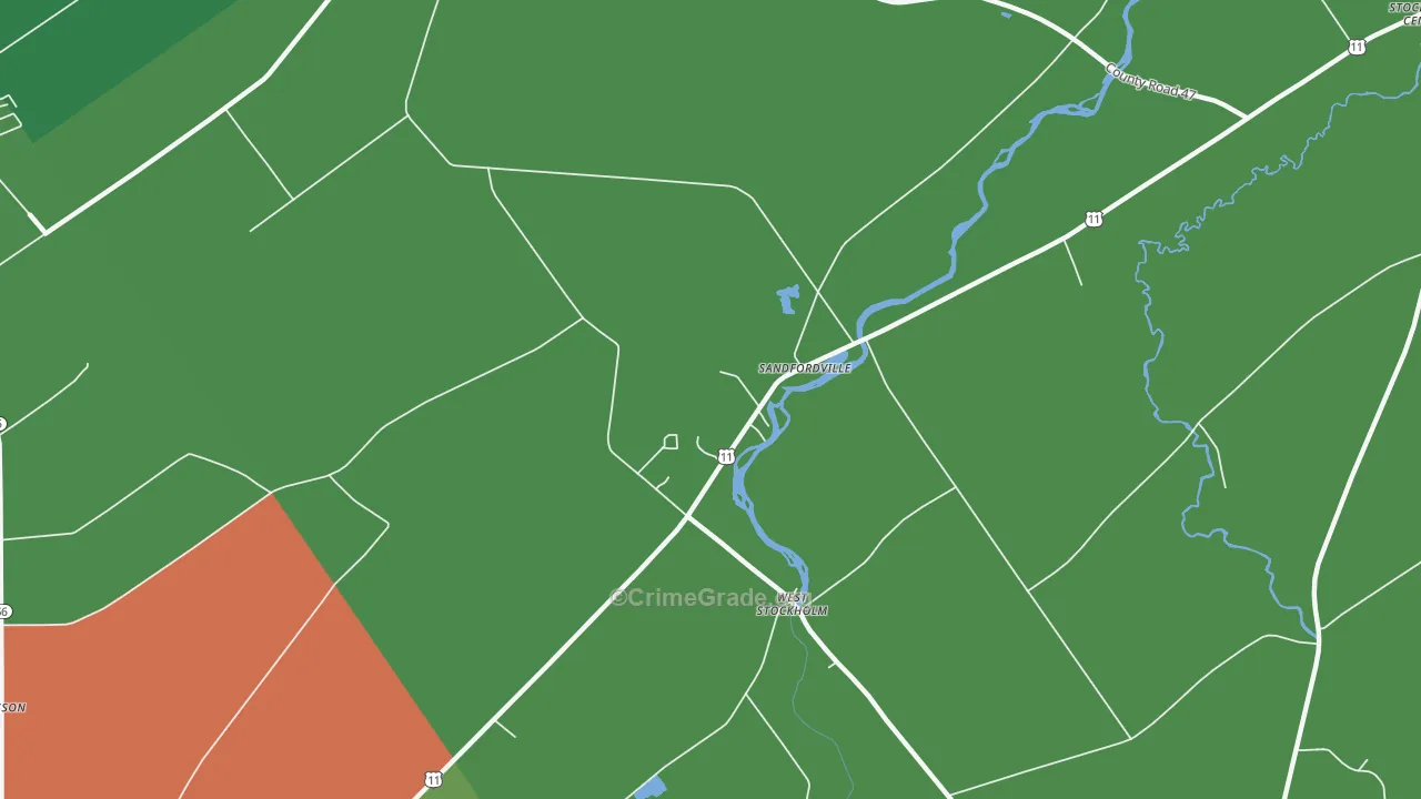 Sandfordville, NY Map of Drug-Related Crime Rates