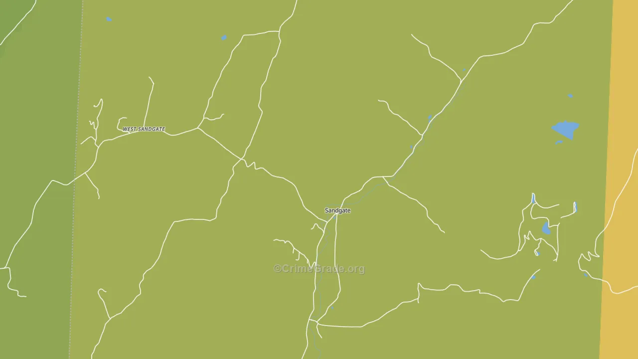 Sandgate, VT Map of Drug-Related Crime Rates