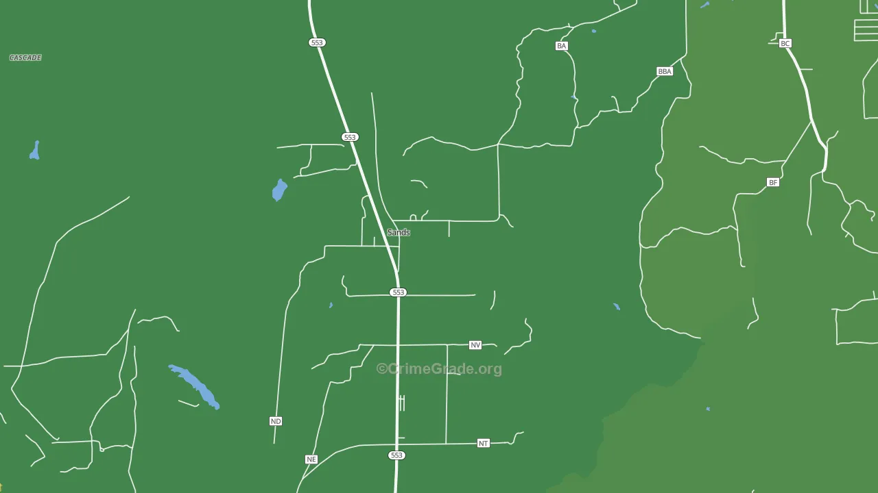 Sands, MI Map of Drug-Related Crime Rates