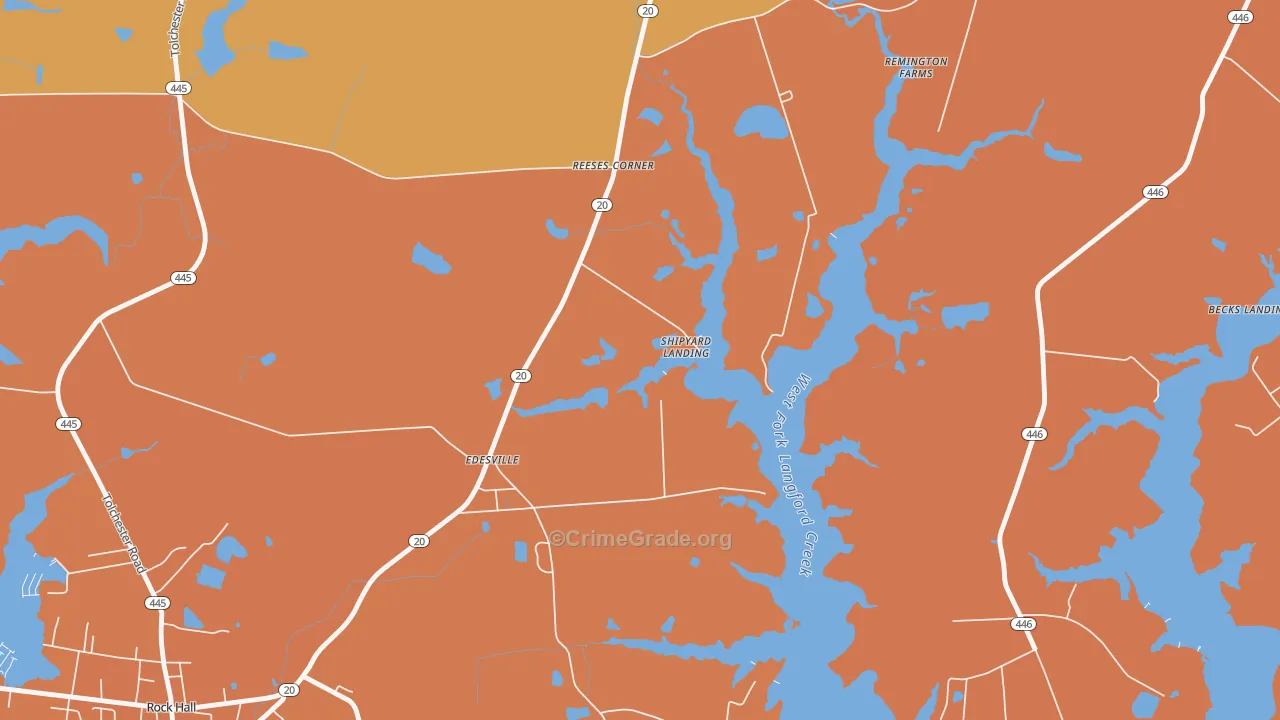 Sandy Bottom, MD Map of Drug-Related Crime Rates
