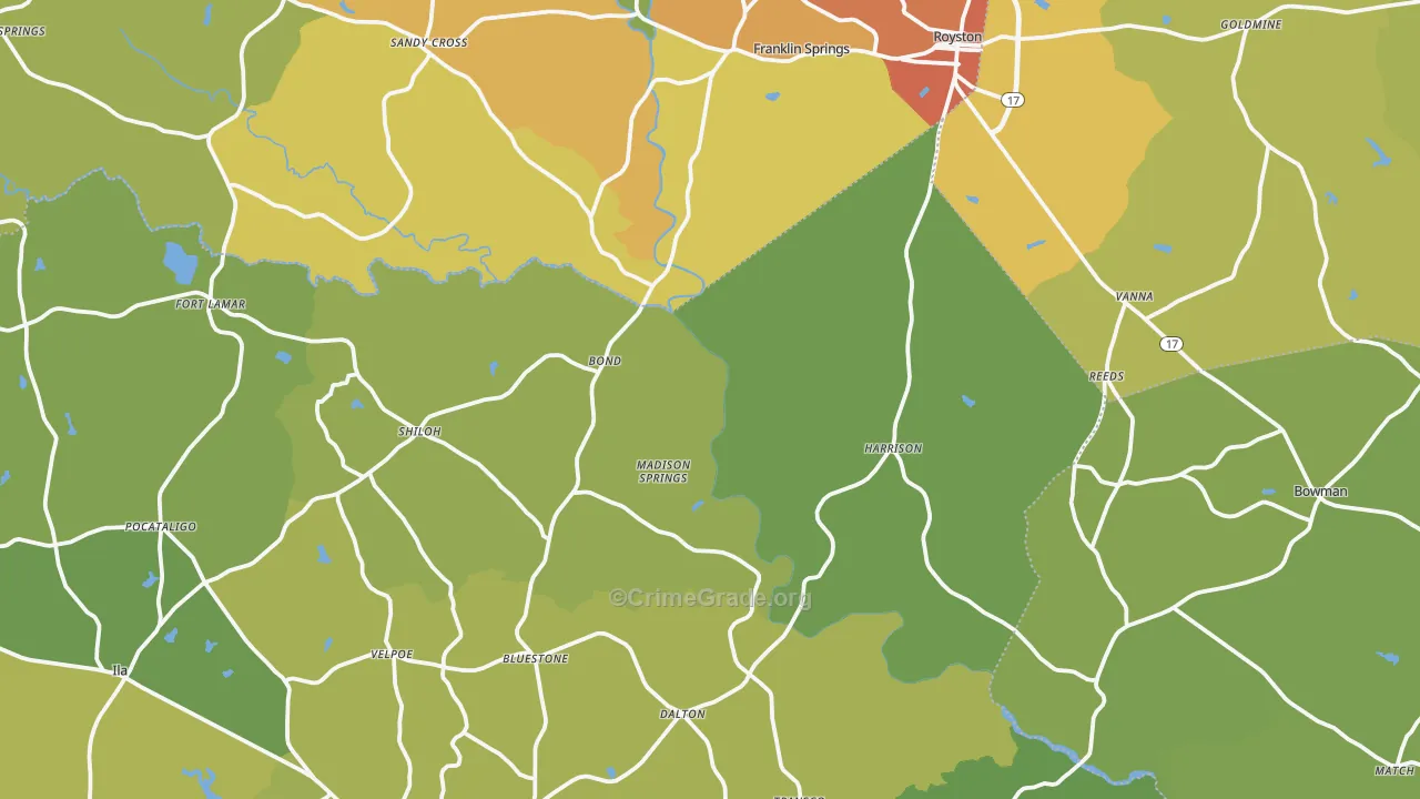 Sandy Cross, GA Map of Drug-Related Crime Rates