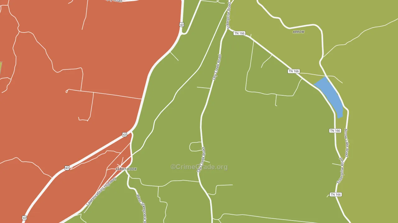 Sandy Hook, TN Map of Drug-Related Crime Rates