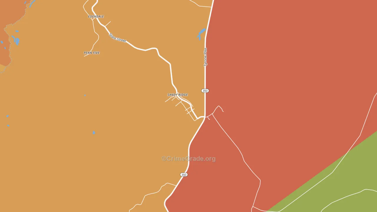 Sandy Ridge, PA Map of Drug-Related Crime Rates