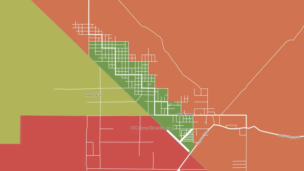 Sandy Valley, NV Map of Drug-Related Crime Rates