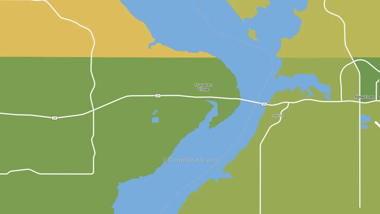 Sanish, ND Map of Drug-Related Crime Rates