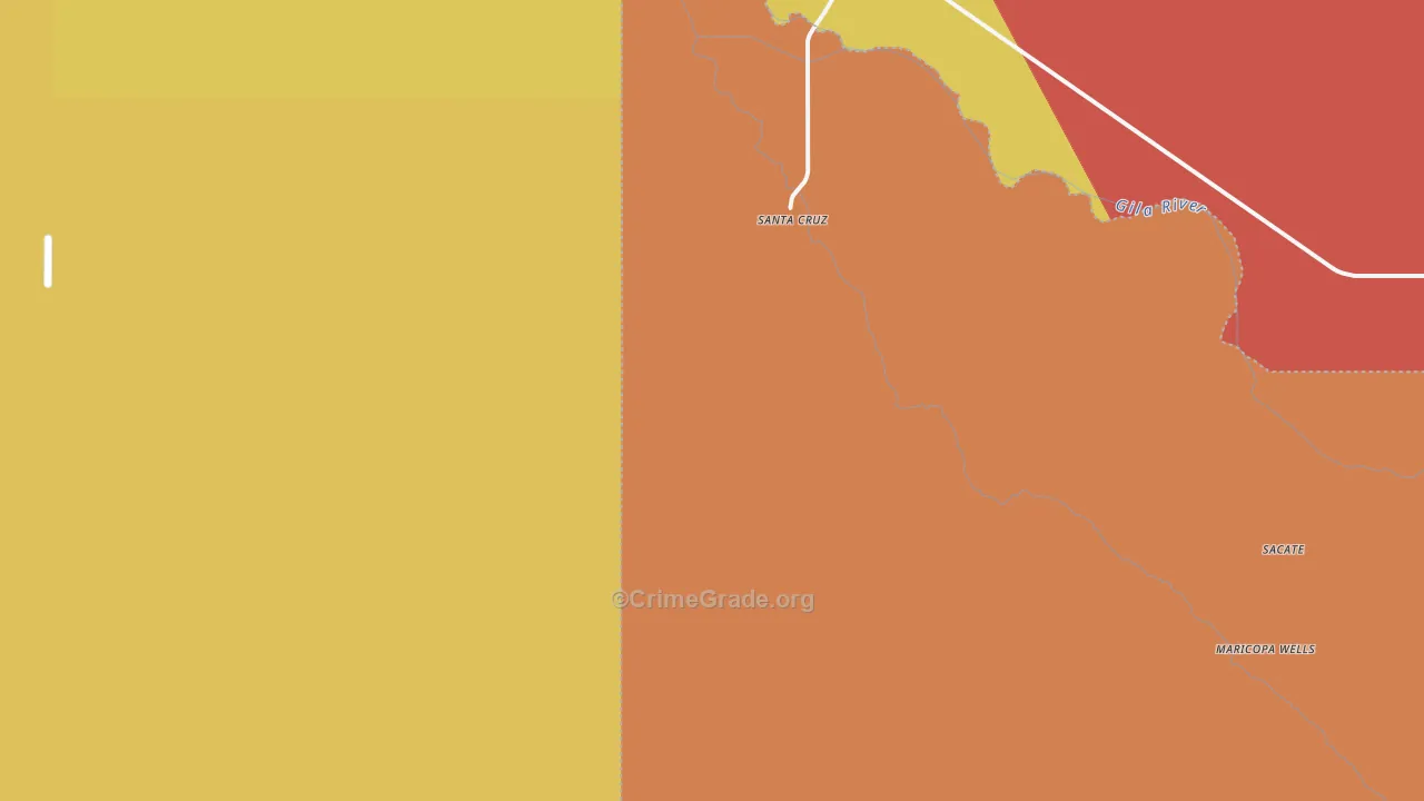 Santa Cruz, AZ Map of Drug-Related Crime Rates