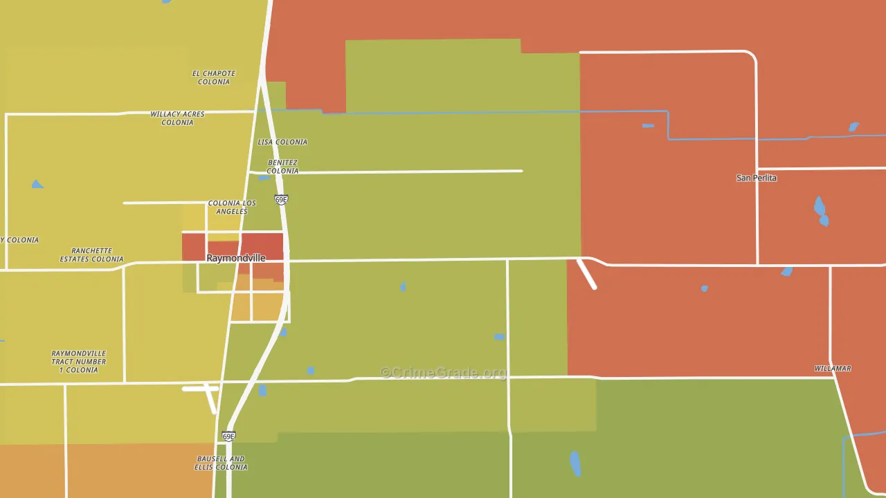 Santa Monica, TX Map of Drug-Related Crime Rates