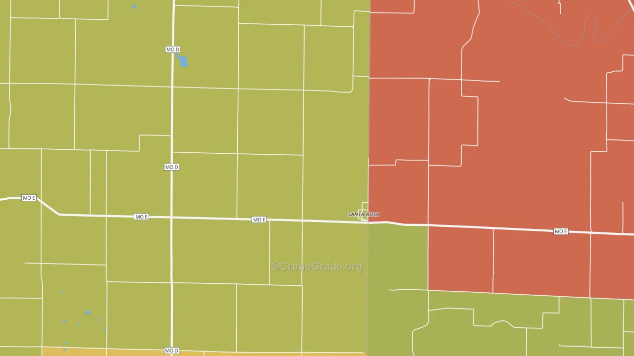 Santa Rosa, MO Map of Drug-Related Crime Rates
