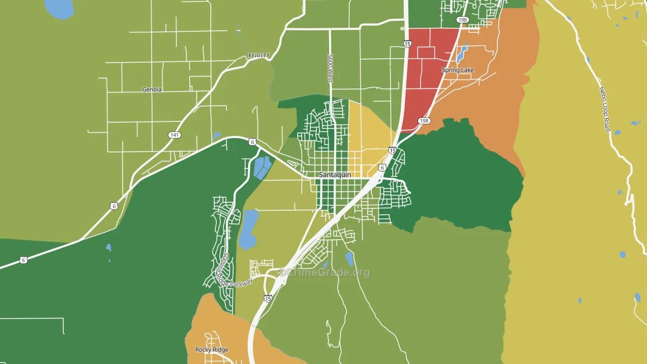 Santaquin, UT Map of Drug-Related Crime Rates