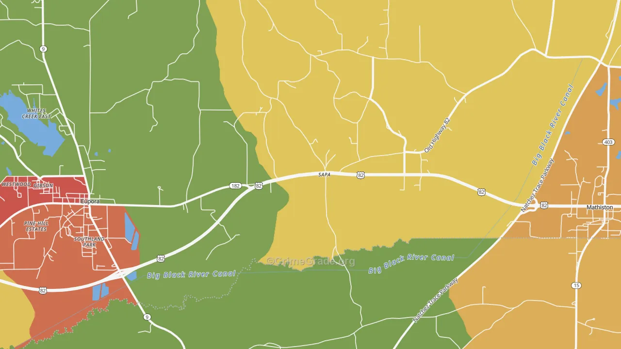 Sapa, MS Map of Drug-Related Crime Rates