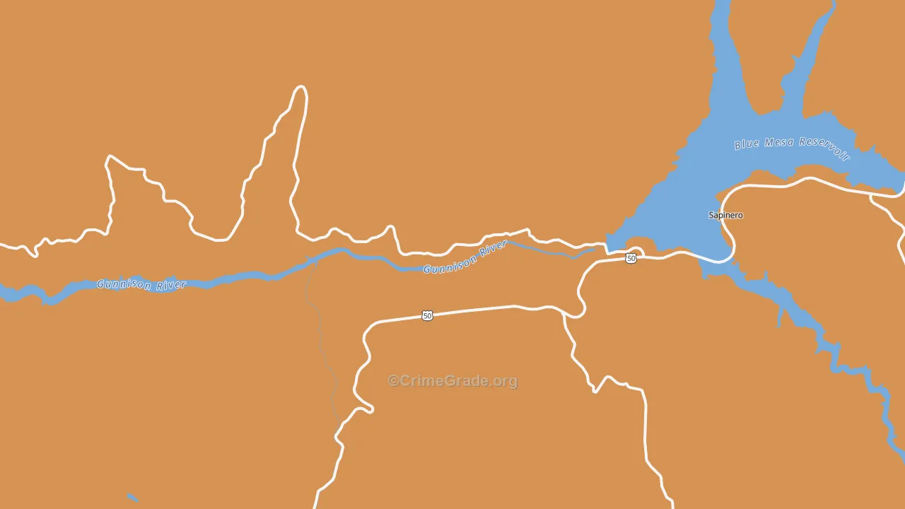 Sapinero, CO Map of Drug-Related Crime Rates