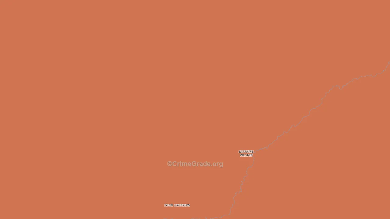 Sapphire Village, MT Map of Drug-Related Crime Rates