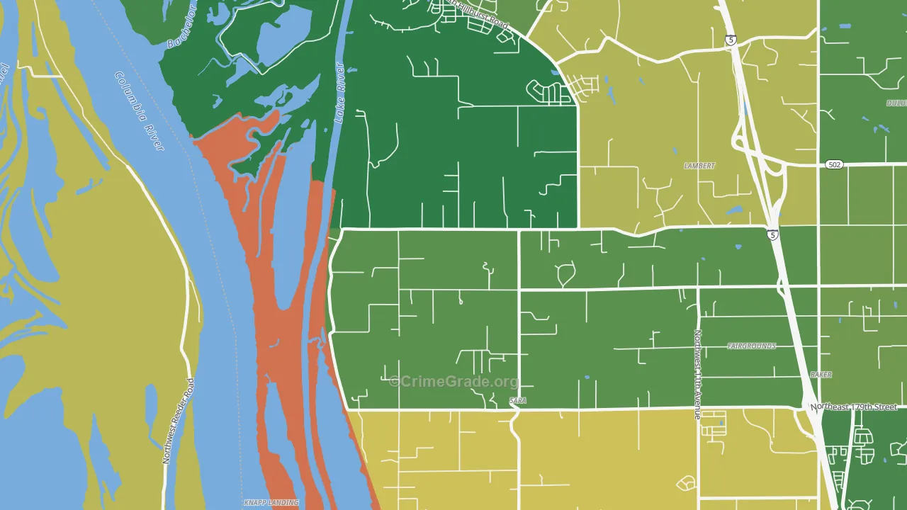 Sara, WA Map of Drug-Related Crime Rates